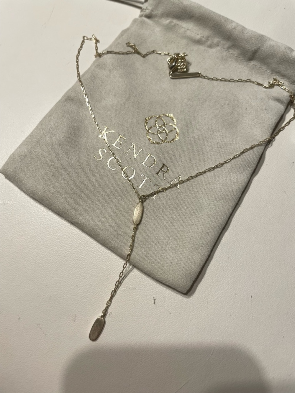 Kendra Scott Gold Fern Y Necklace